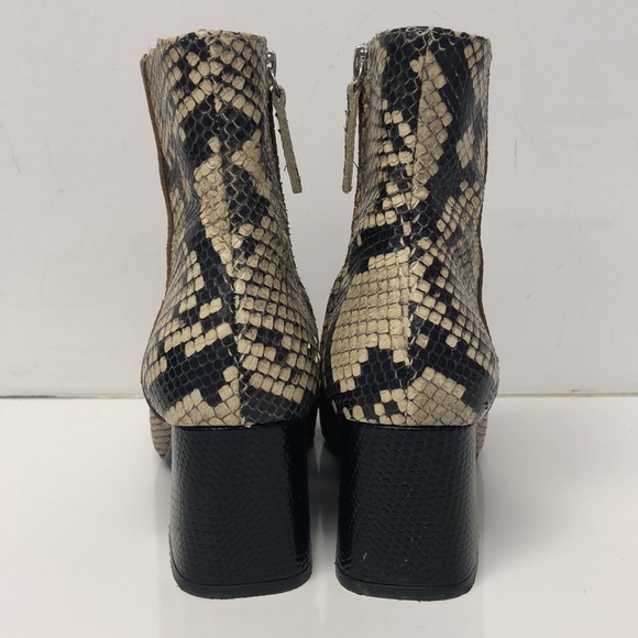 Freda Salvador Charm Snake and Croc Ankle Boots - Picture 3 of 12